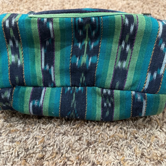 Taaluma Green and Blue Striped Backpack - Picture 2 of 4